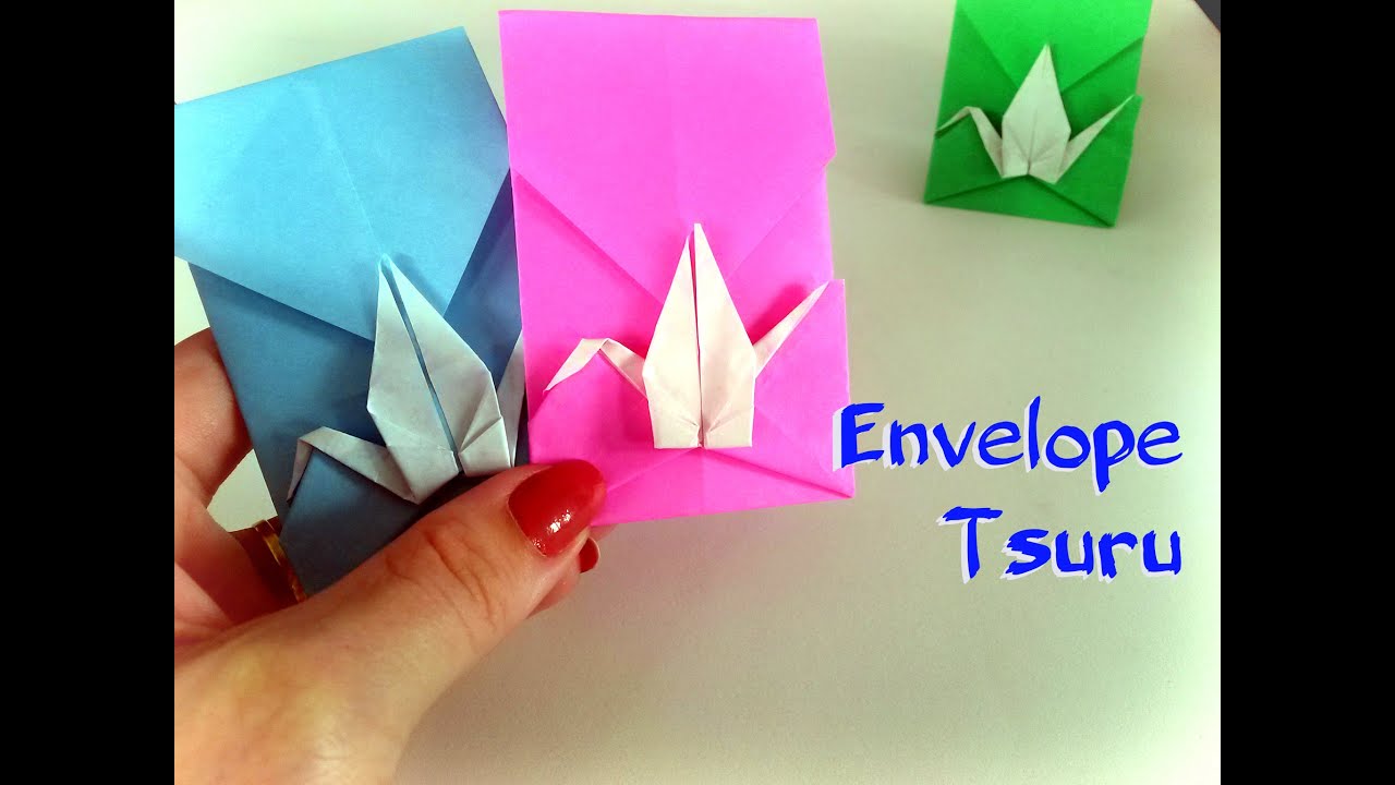 Como fazer Origami Envelope Tsuru (Grou) - Passo a Passo