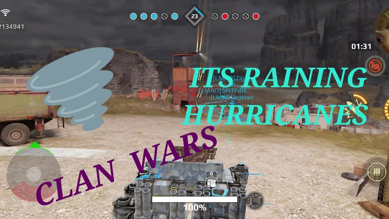 Watchout Theres A Hurricane Coming Through 😝 -CLAN WARS LMAO - Crossout Mobile