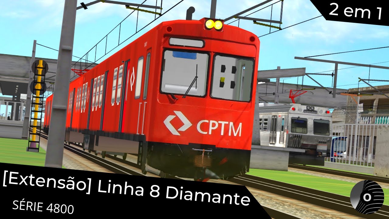 OpenBVE - EXTENSÃO LINHA 8 DIAMANTE com o TUE SÉRIE 4800 da CPTM! Amador Bueno X Itapevi