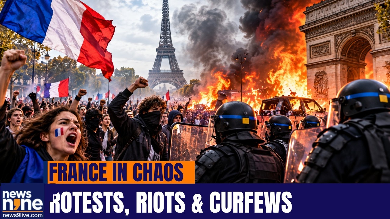 France in Turmoil: Massive Student Protests, Riots and Curfews | Paris | News9