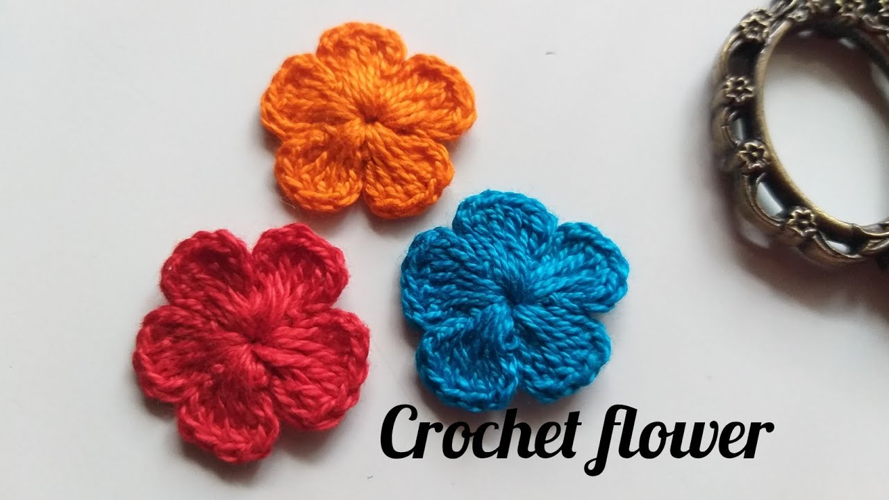 Crochet flower সবচেয়ে সহজ কুশিকাটার ফুল তৈরি