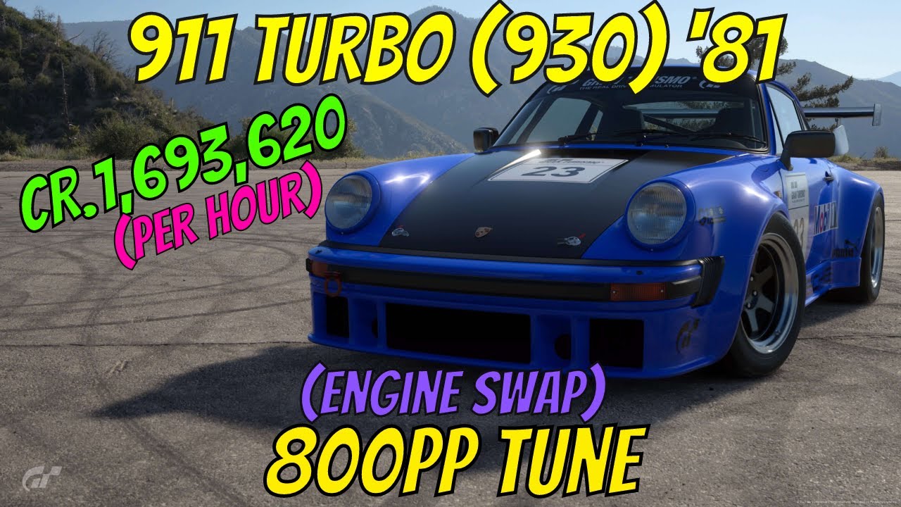 GT7|Engine swap|911 Turbo (930) '81|Sardegna 800pp Tune (Requested)