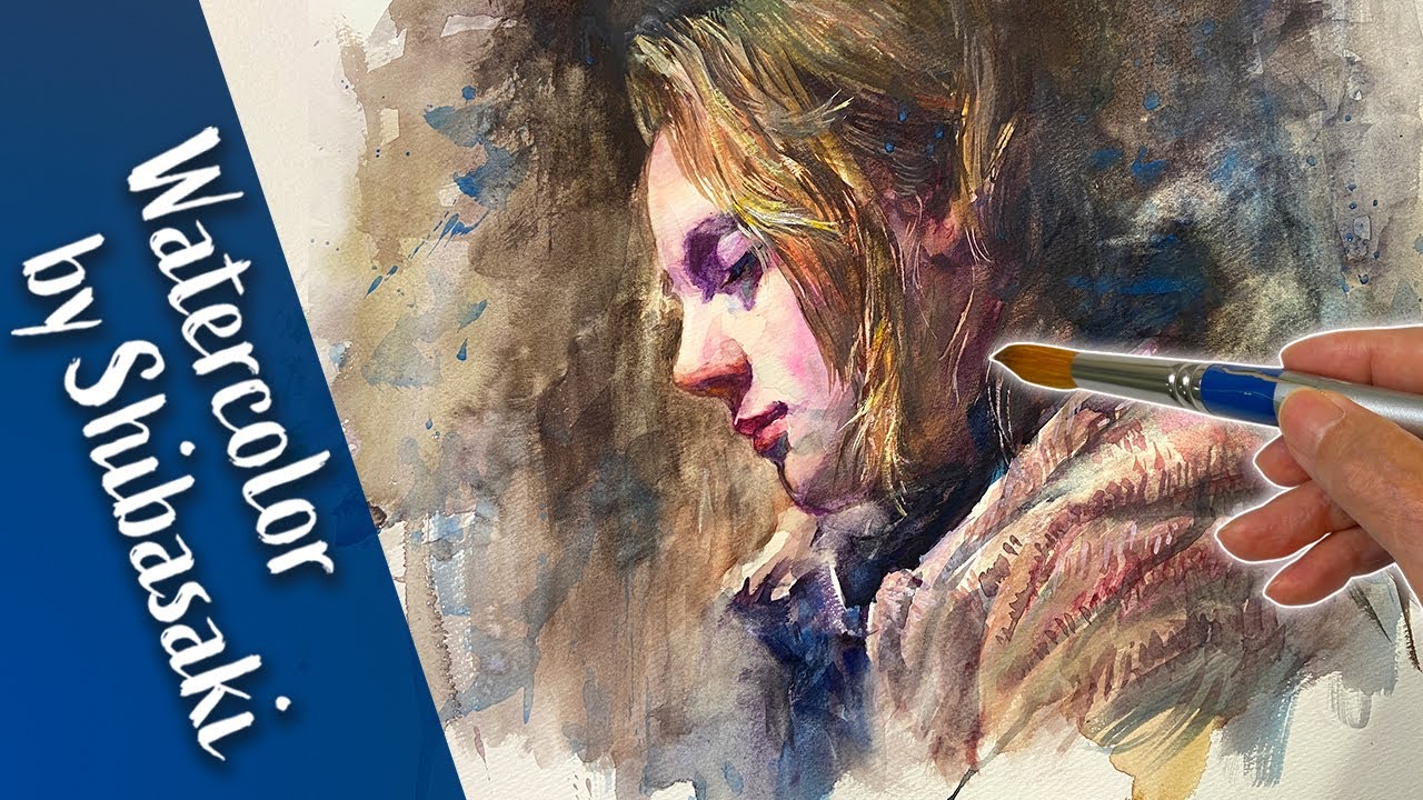 [Eng sub] How to Draw a Face from the Side Profile / Watercolor Painting
