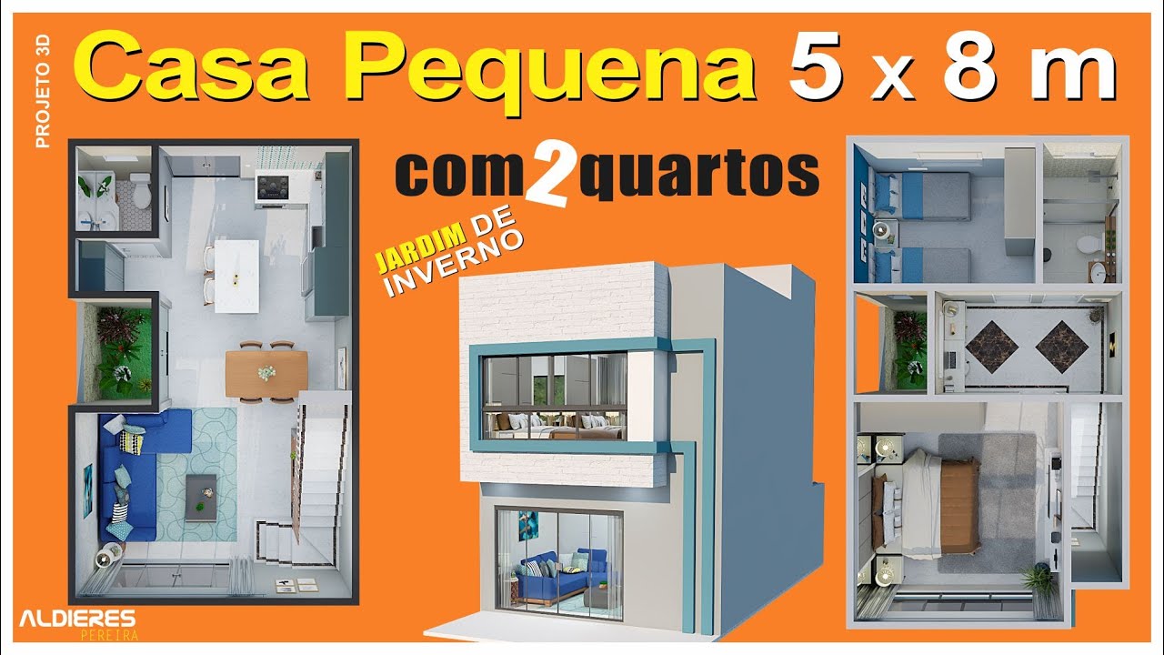 CASA PEQUENA 5X8 M COM 2 QUARTOS E MUITO MAIS...