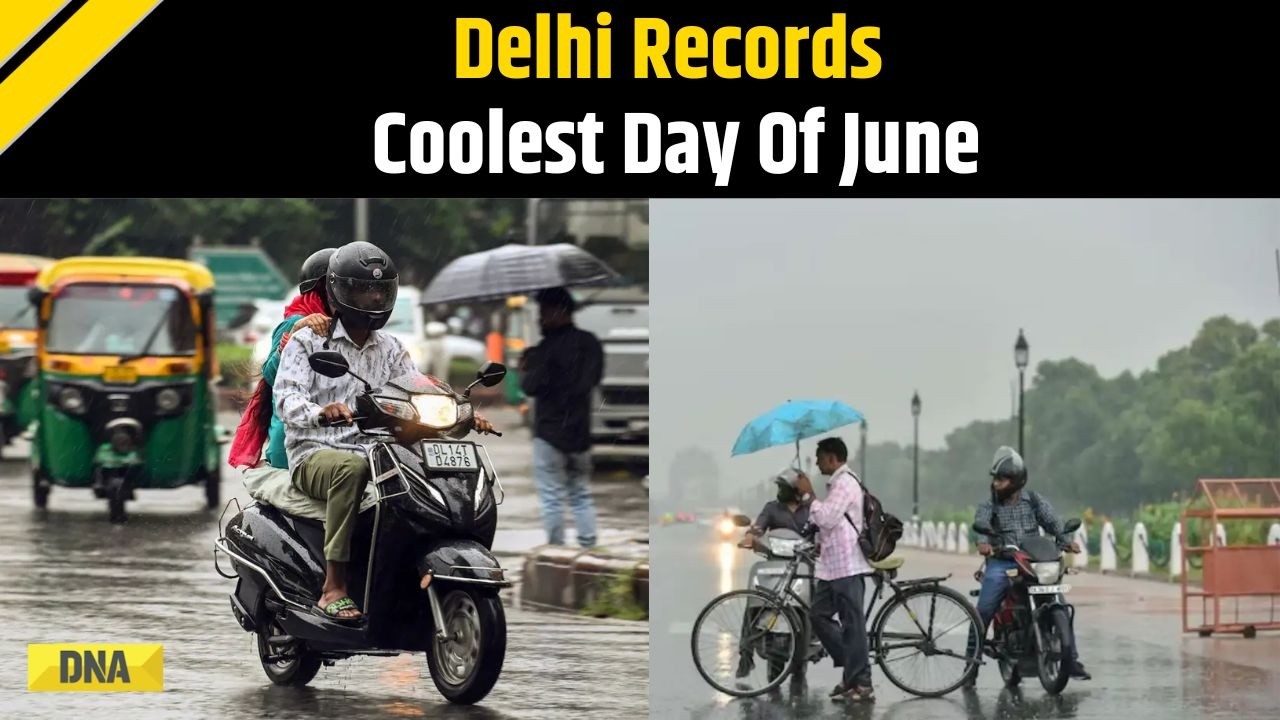 Delhi News: Coolest June Day As Rain-Thunderstorms Bring Relief, IMD Issues Red Alert | Delhi Rains