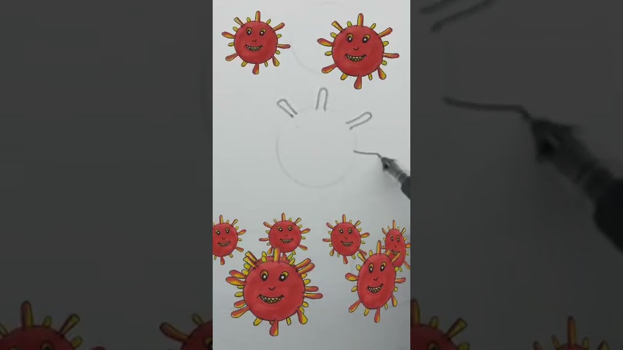 #shorts||#coronanews ||#omicron ||how to draw omicron