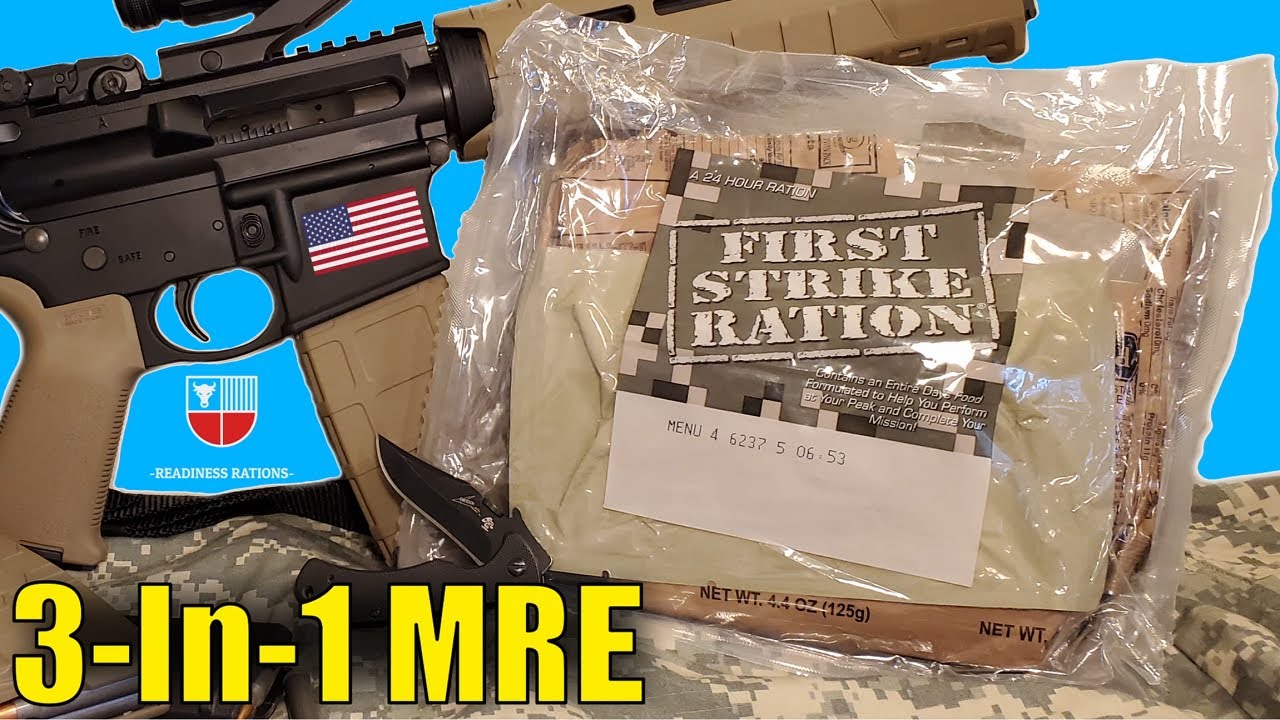 Армейский 24-часовой полевой рацион FSR (First Strike Ration) для армии США | Обзор дегустации го...