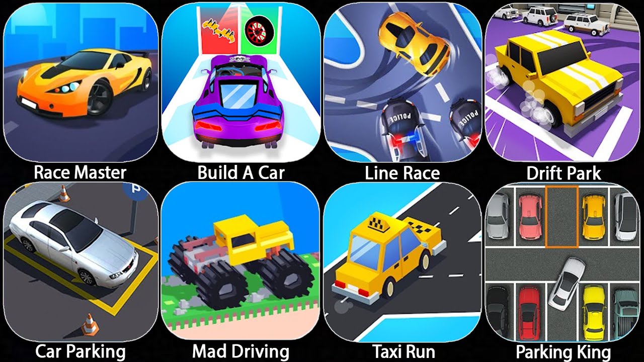 Race Master 3D, Car Out, Build A Car, Drive Mad, Taxi Run, Drift Car iOS Android Games O19VDU