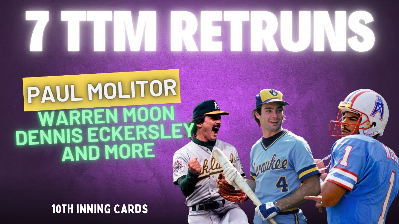 Paul Molitor, Dennis Eckersley & Warren Moon TTM Returns! Hall of Fame Mailday!