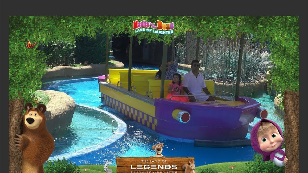 Aisha in amusementpark #masha and bear house#thelandoflegends #funnyvideos #mashaandthebear