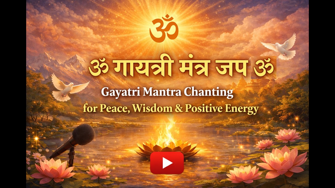 ॐ गायत्री मंत्र जप | Gayatri Mantra Chanting for Peace, Wisdom & Positive Energy