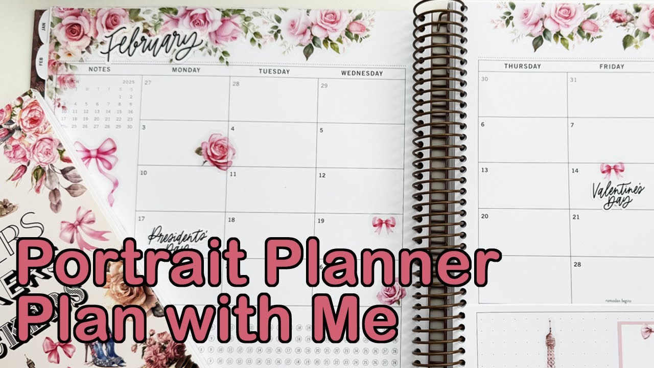 Plan with Me Feb 2025  | Laurel Denise Portrait Planner for Home & Family Life