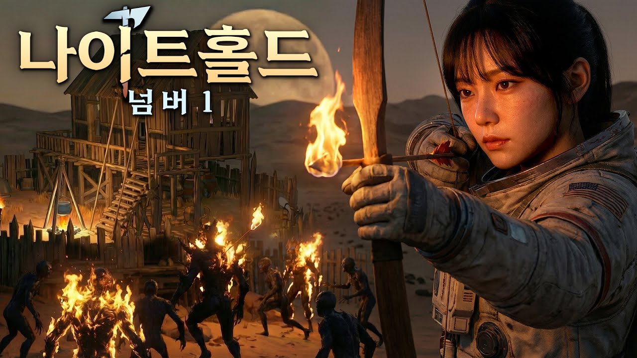[나이트홀드 | Nighthold: Number 1] 밤에 괴물이 몰려오는 세계에서 집짓고 생존하기 🏹 오픈월드 생존 게임