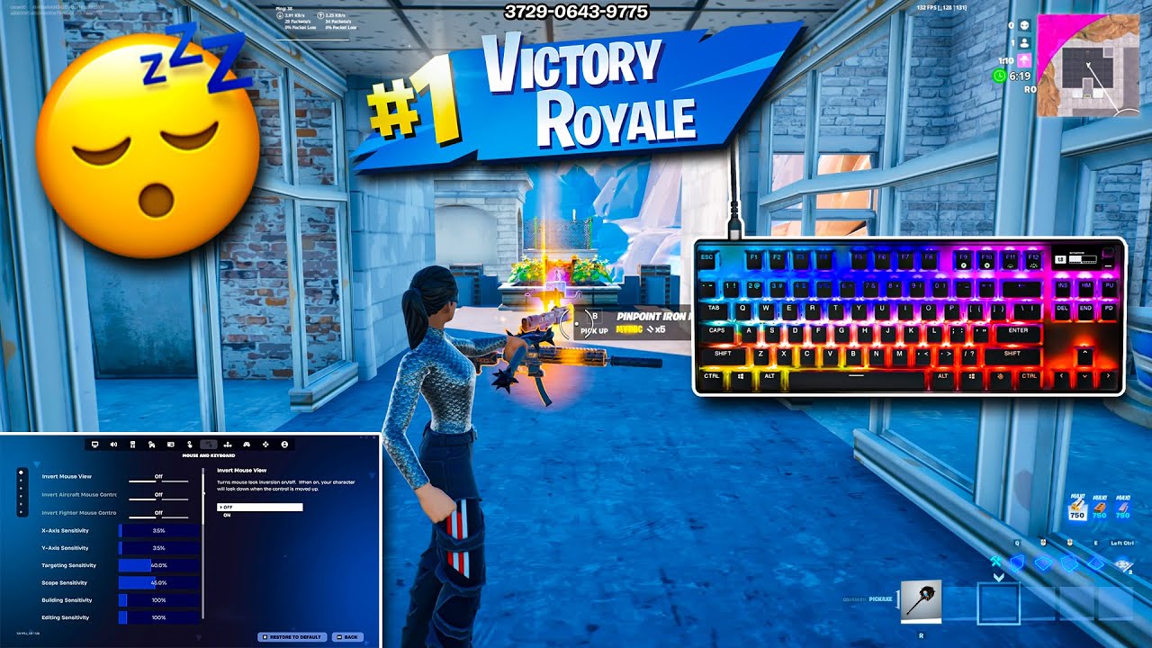 [4K] *NEW* Best Keyboard & Mouse SETTINGS For Fortnite Chapter 7 🏆SteelSeries Apex Pro TKL ASMR 😴