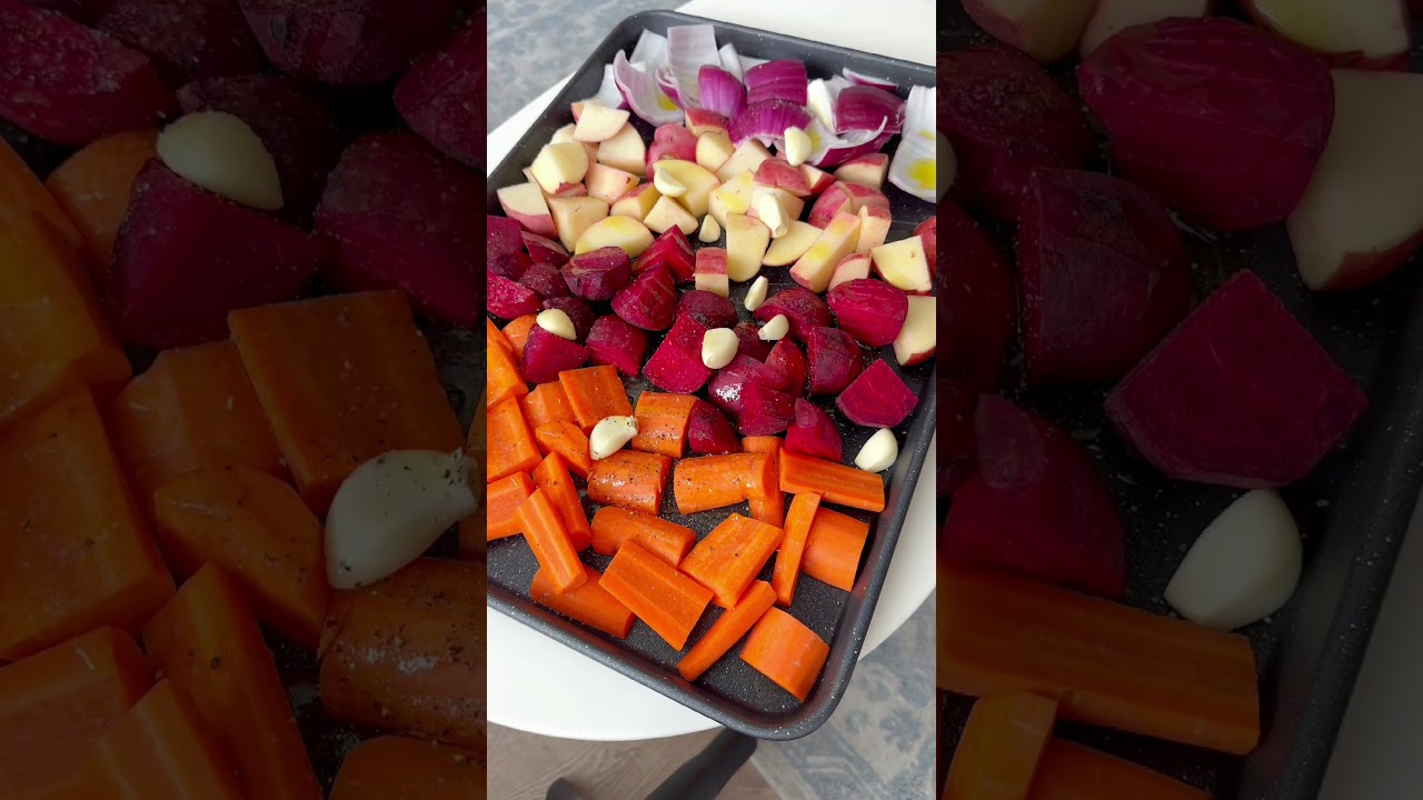 Miso Glazed Roasted Root Vegetables