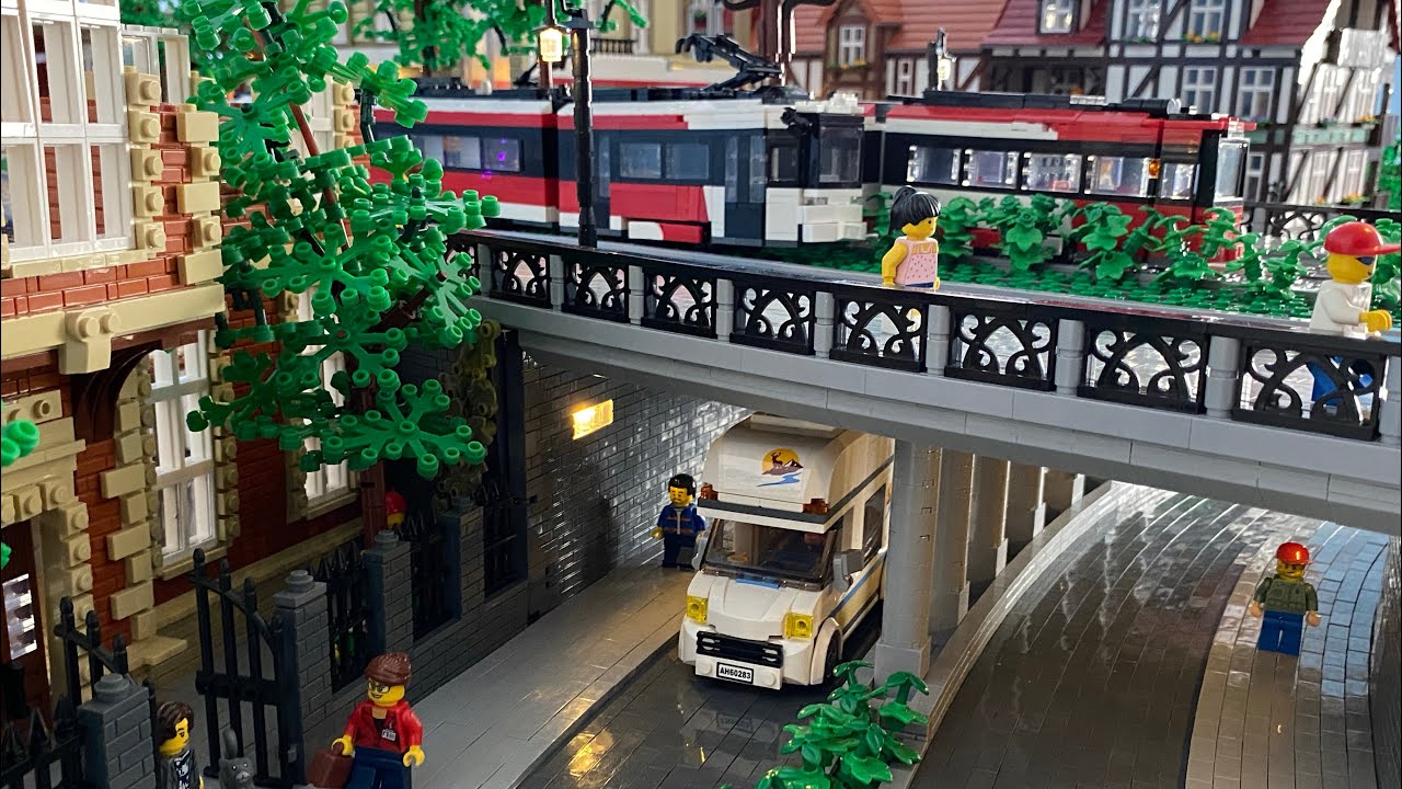 10 000 + Steine Verbaut für eine BRÜCKE und Gebogene STRAßE | LEGO® Klemmbaustein Stadt Baustein