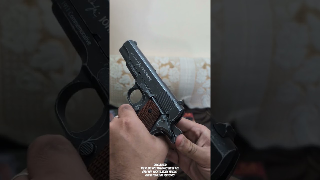 Colt 1911/John Wayne 1911 CO2 BB air pistol in India no license needed