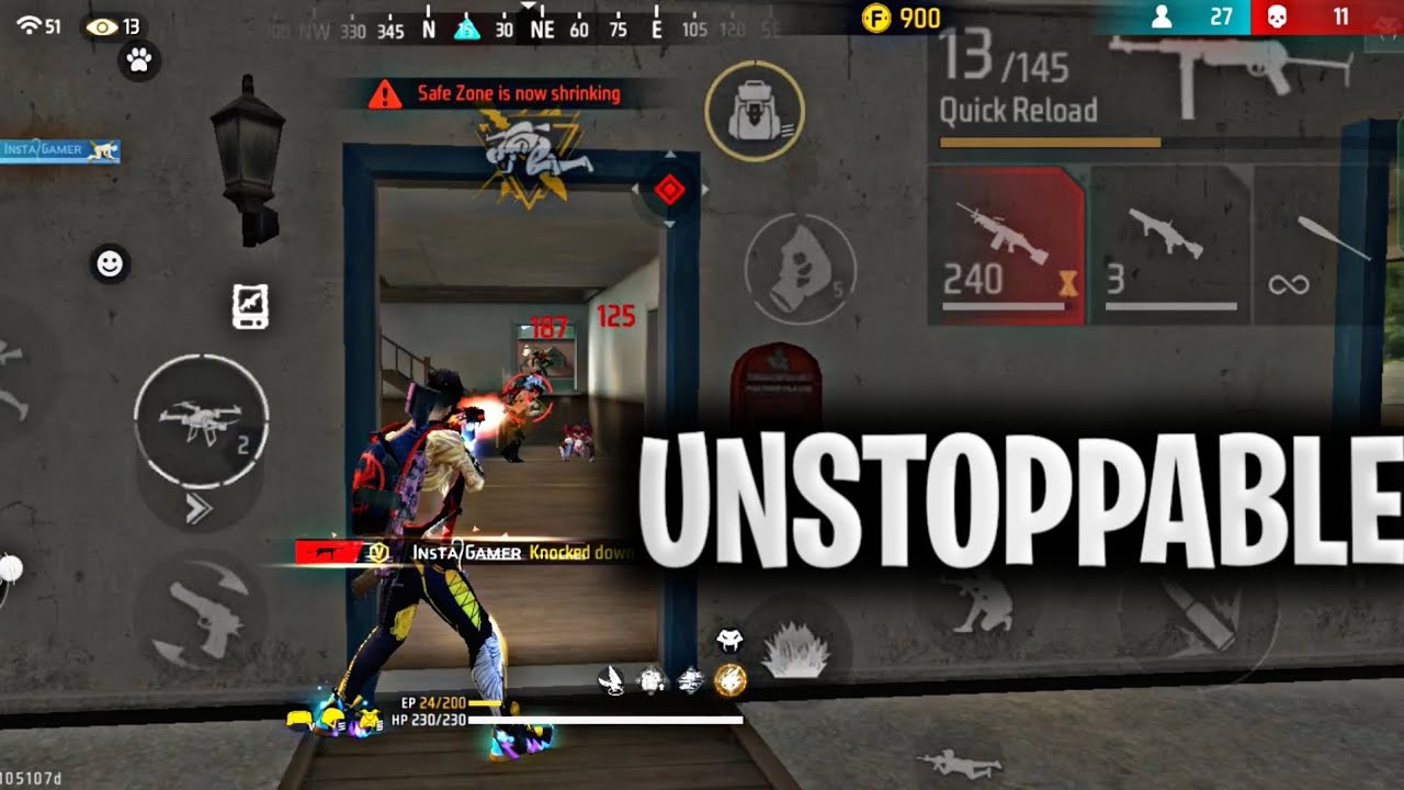 INSTAGAMER 😍 Unstoppable 🔥 Solo Vs Squad ⚡️ 20+ kills 😱 #instagamer