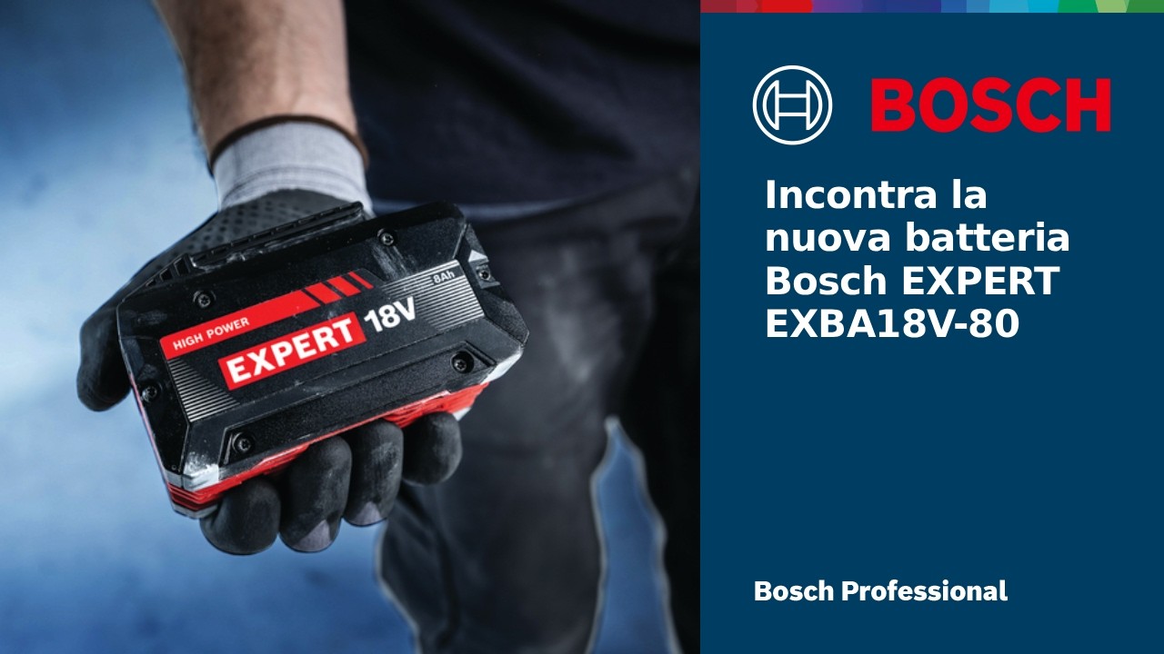 Incontra la nuova batteria EXPERT EXBA18V-80: Potenza superiore conautonomiaA potenziata