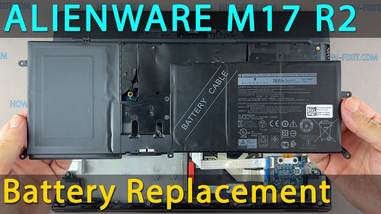 Замена аккумулятора на Alienware M17 R2 | Устранение быстрой разрядки аккумулятора
