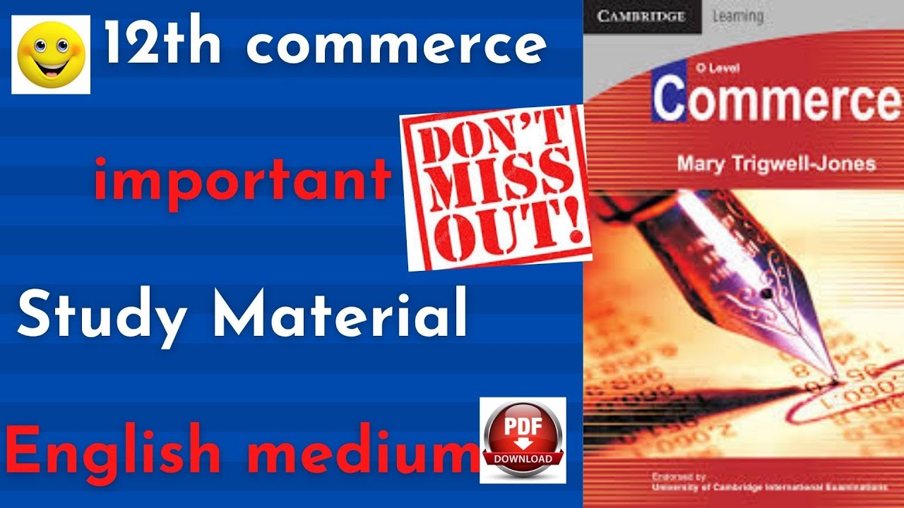 12th std commerce study materials new syalbus | class 12 commerce study materials |study materials