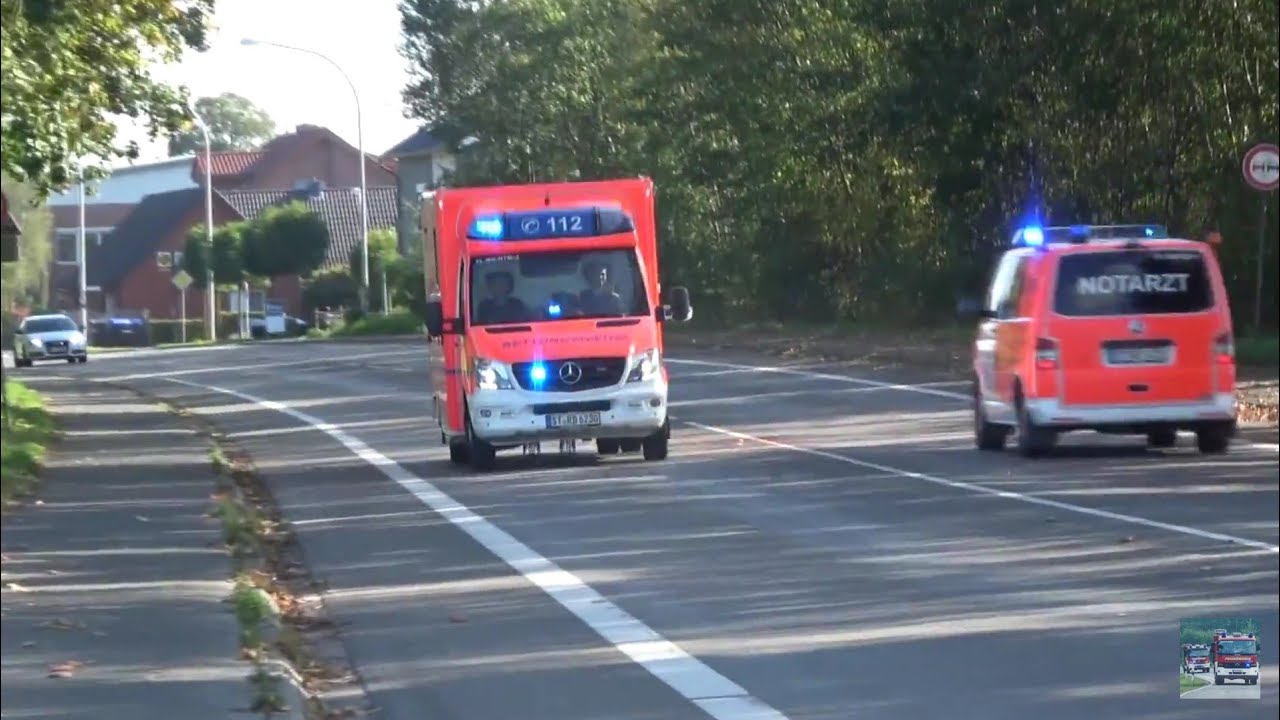 [Gong+Wahre Seltenheit] RTW+NEF Feuer u. Rettungswache Ibbenbüren