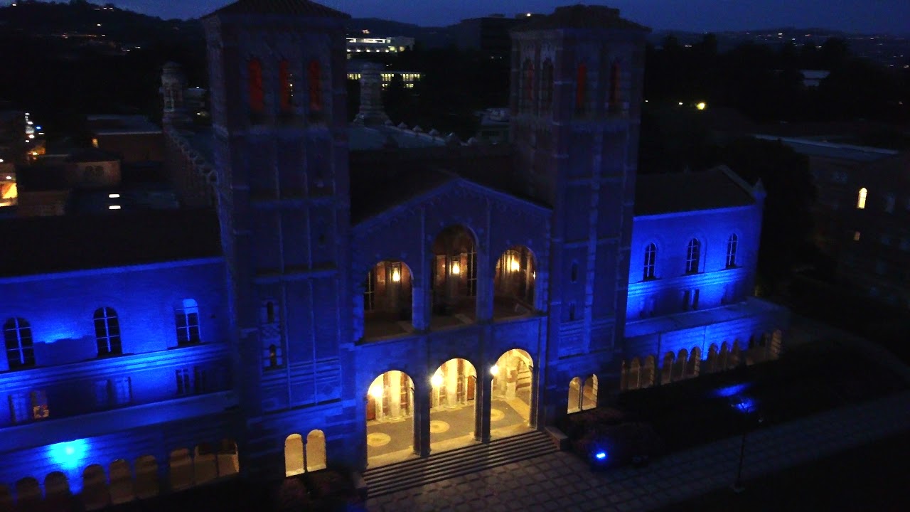 VCA4K - UCLA Royce Hall and Powell Library (nighttime) (Los Angeles, CA)