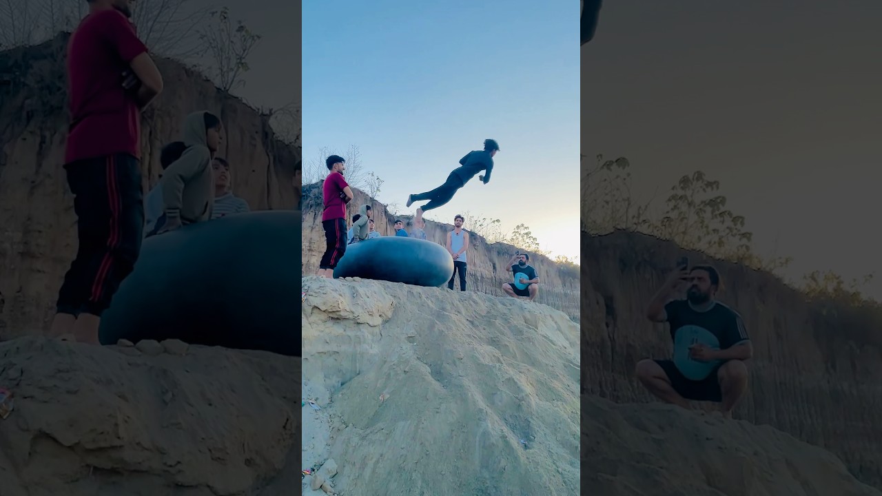 Triple video gymnastic floor Parkour😎 unique viral video amazing YouTube