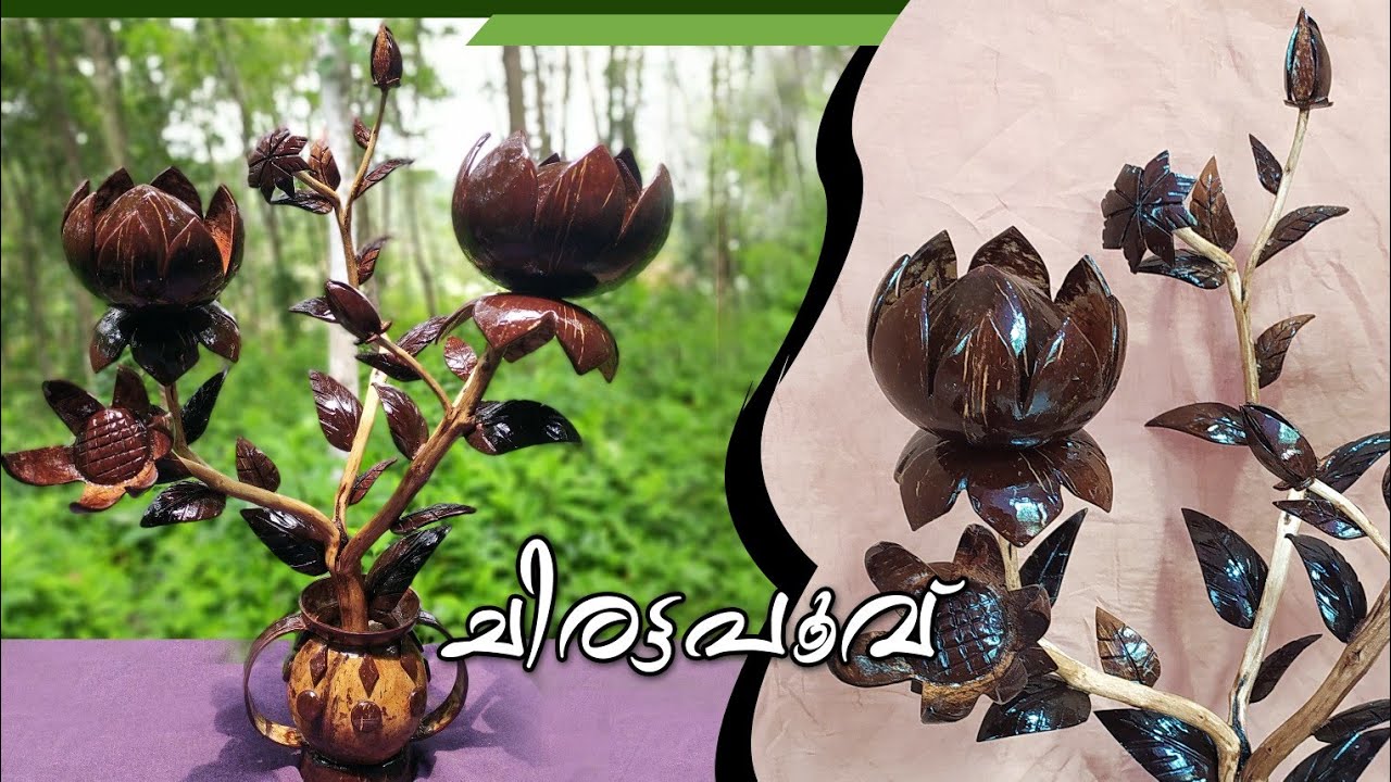 Coconut Shell Craft Ideas Easy Flowers