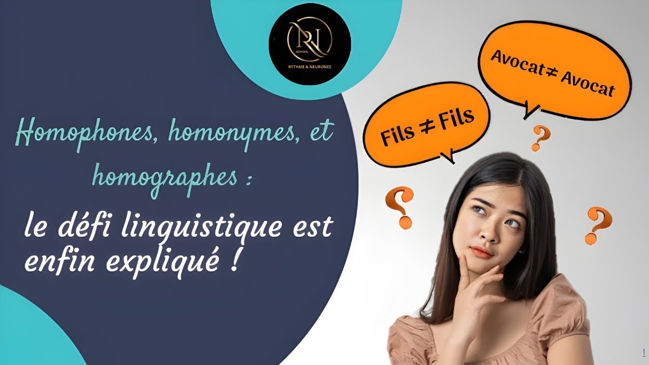 Les homonymes, les homophones et les homographes