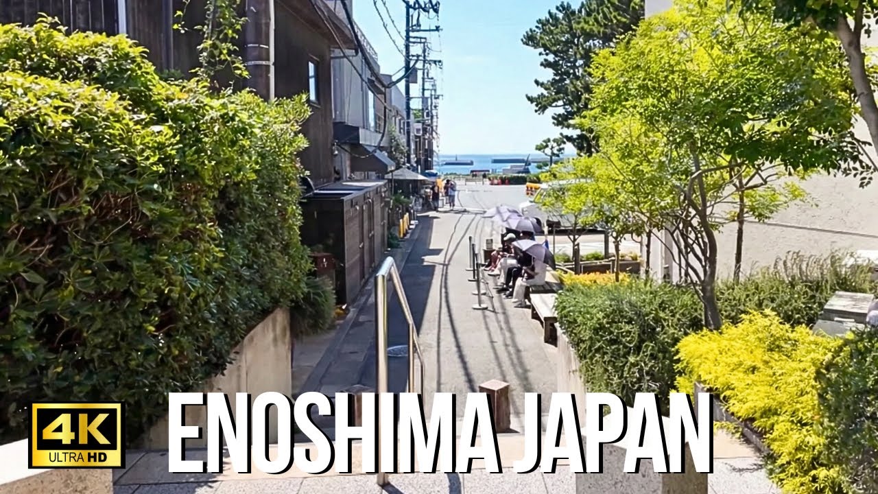ENOSHIMA JAPAN 4K ASMR Walking Tour - Kugenuma: Beach & Surf Town Life 【4K 60fps HDR】