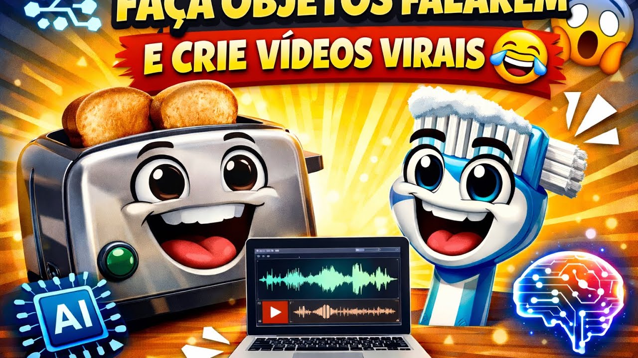 Como Criar Vídeos Engraçados com Objetos Falantes Usando IA (Passo a Passo)