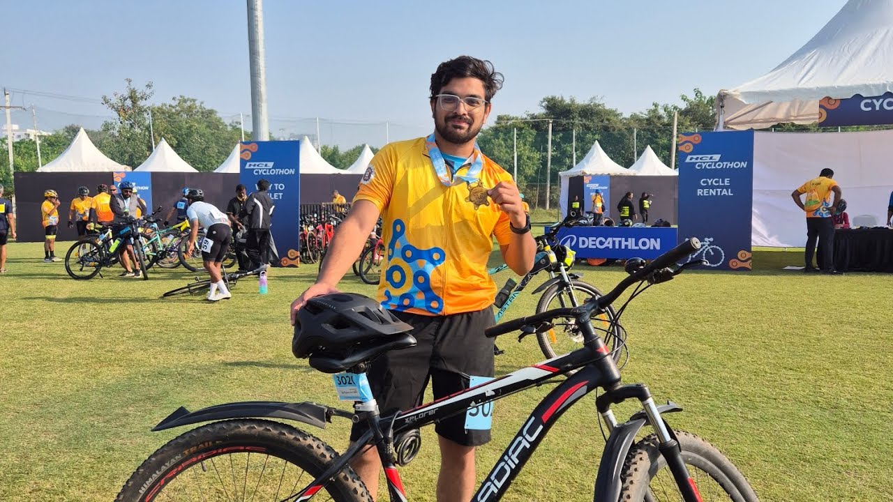 Cycling at Hyderabad’s Best Track! 🚴‍♂️ HCL Cyclothon experience 2025! 🔥