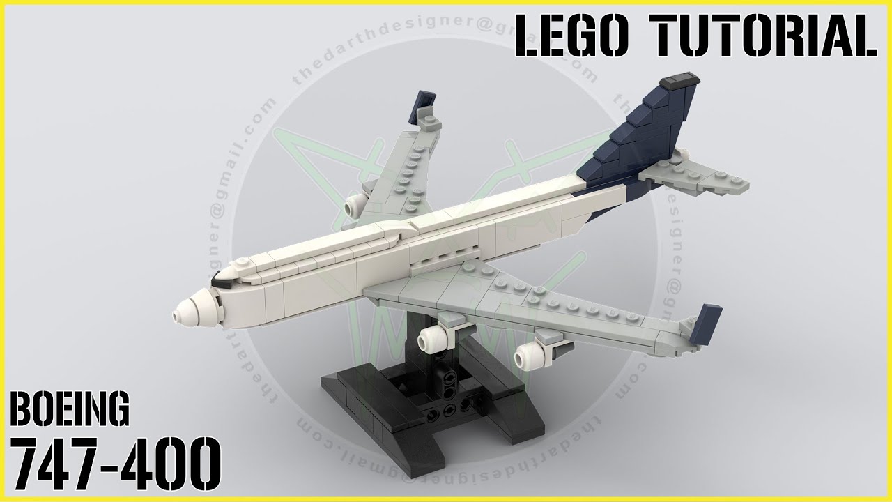 Easy LEGO TUTORIAL for the BOEING 747 -400 at 1:300 Scale