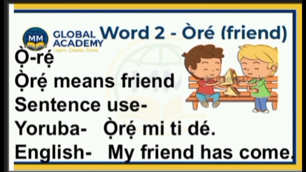 Learn 5 common Yoruba words with MM Global Academy 
