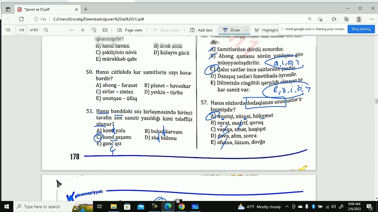 Güvən test izahı fonetika.2
