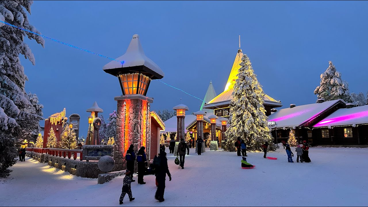 Рождество: Деревня Санта-Клауса 🦌🎅🎄 Рованиеми Лапландия Финляндия — Полярный круг