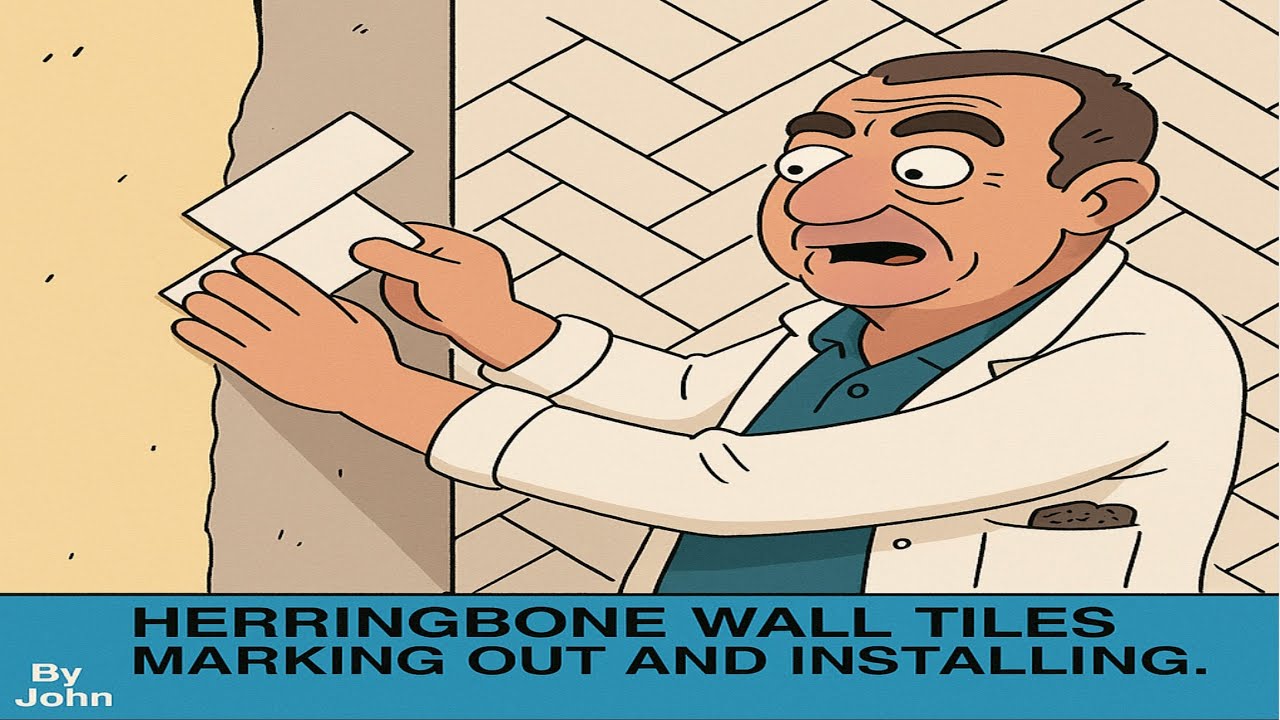 Tiling College - Herringbone Wall Tiling