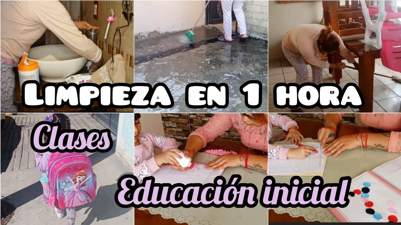 Mi rutina cambia/ limpieza en 1 hora 🧹🪣/ Maya y sus primeras clases 🎒✏️🏫
