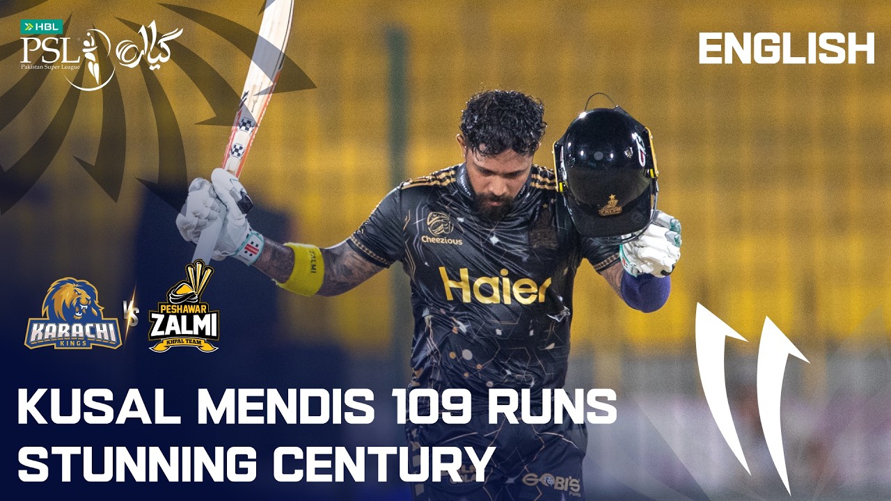 Kusal Mendis Maiden HBL PSL Century 💯| Karachi vs Peshawar | English | Match 17 | HBL PSL 11 | MZB1K