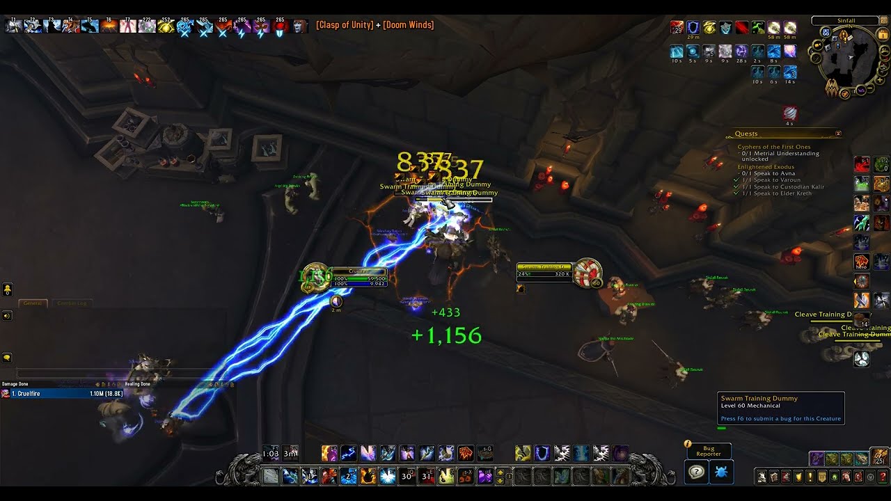 9.2 PTR Enhancement Test AOE Venthyr Burst dmg (Doom Winds+Elemental Conduit