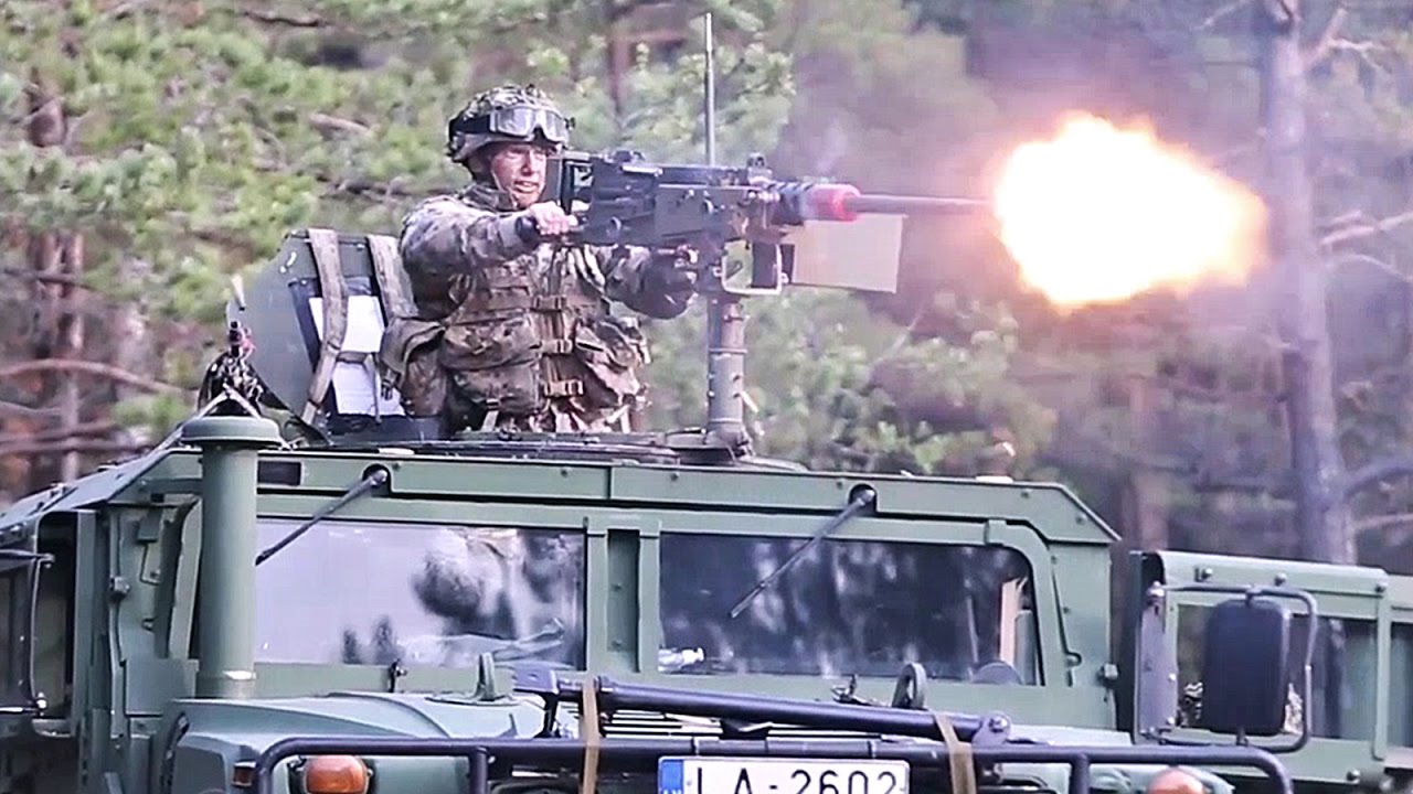 U.S, Romanian & Latvian Military In Force-On-Force Training