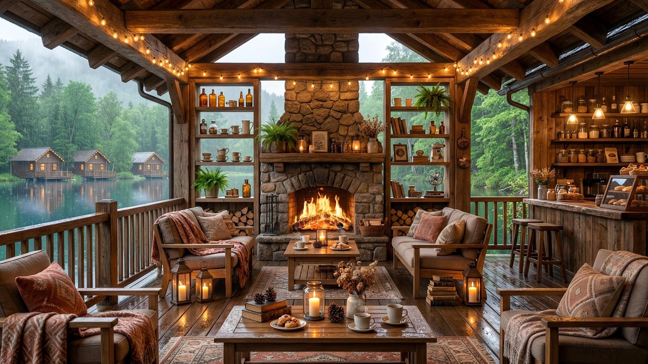 Rainy Jazz Cafe 🎷 February Morning Jazz at Coffee Shop Ambience for Relax, Work, Study & Focus