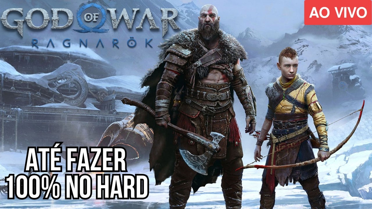 JOGANDO GOD OF WAR RAGNAROK NO HARD! ATÉ FAZER 100%❗comandos