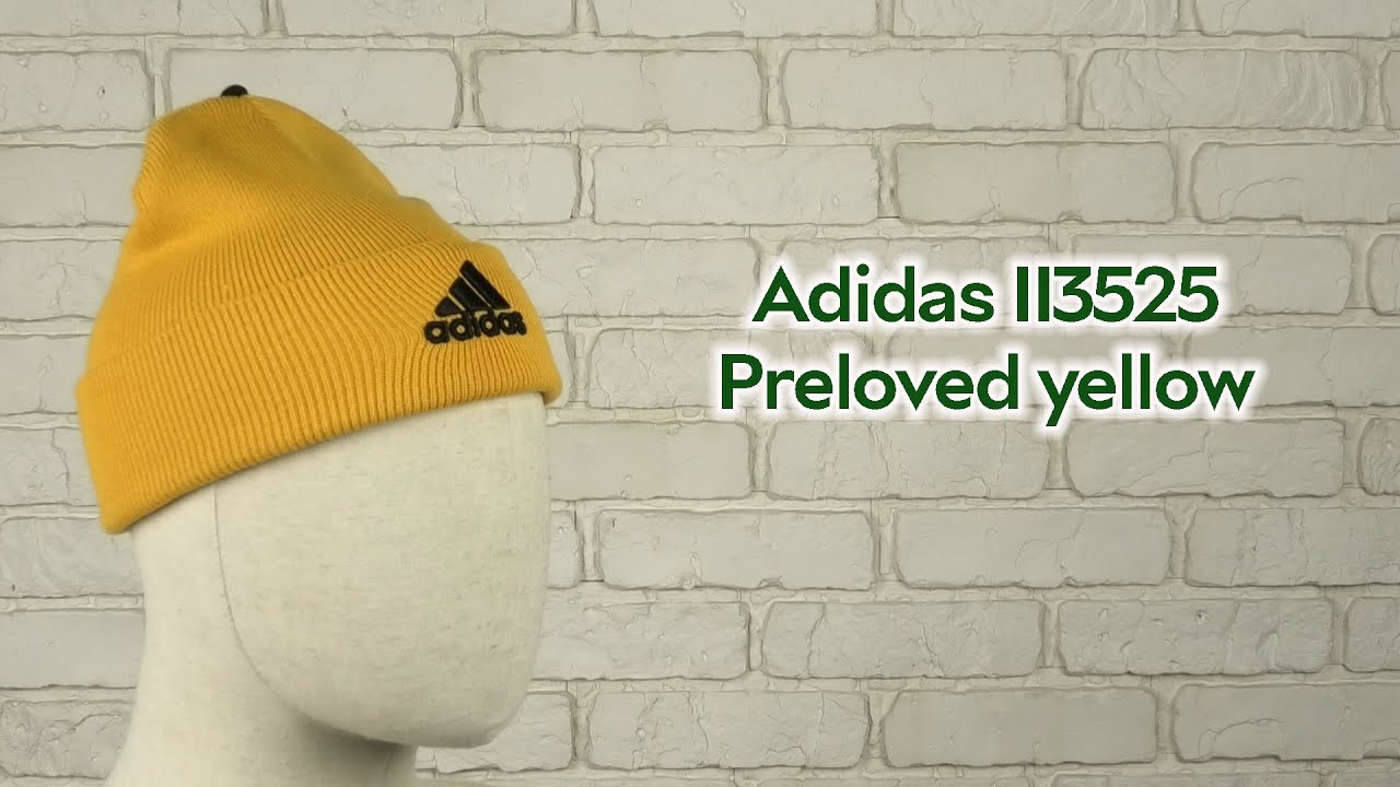 Розпаковка Adidas Logo Beanie Cuf II3525 OSFW 56 Preloved yellow (4066763566746)