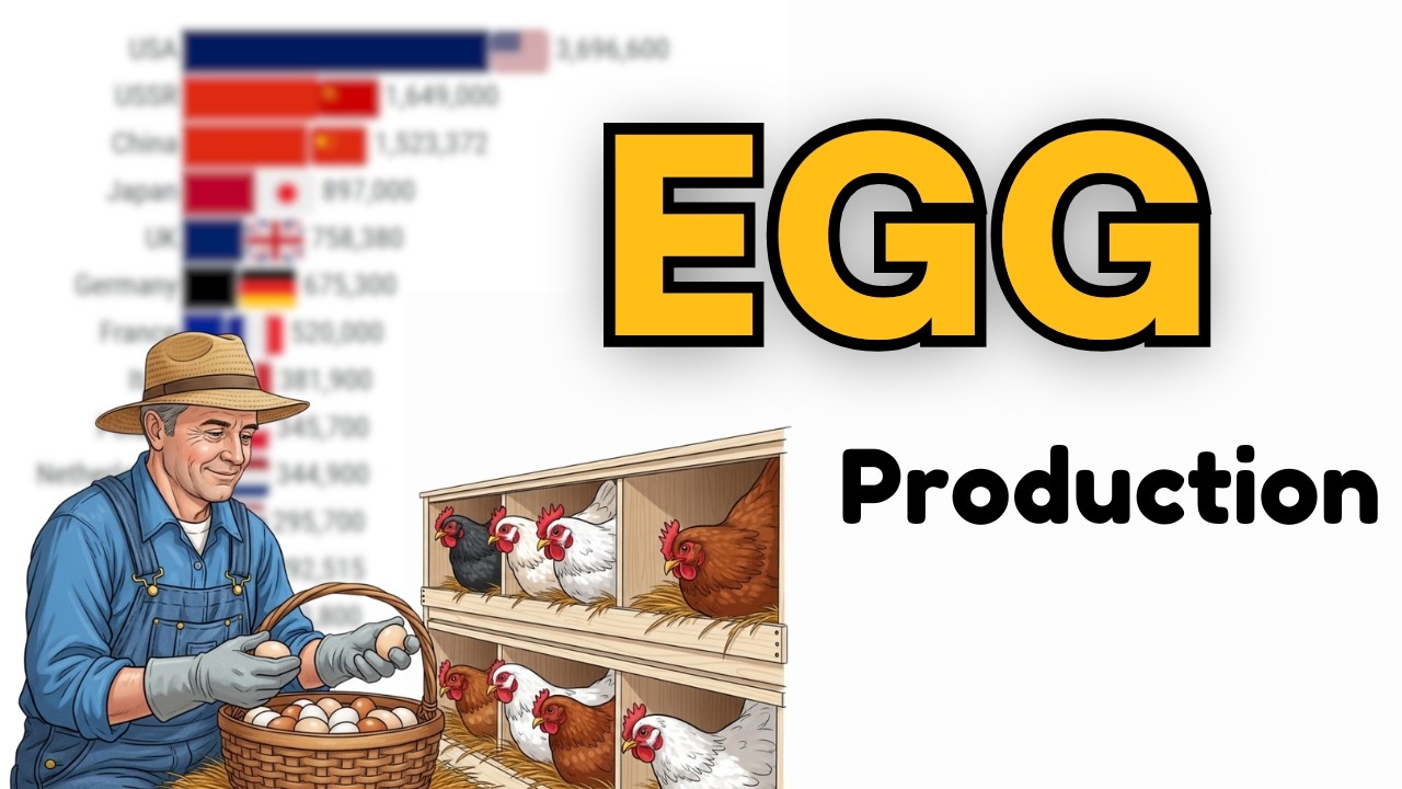 USA vs China Egg Production 1961-2025