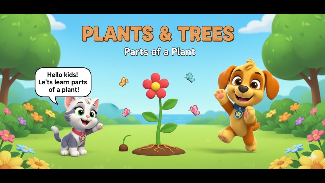 Parts of a Plant 🌱 | Plants & Trees for Kids | Tiny Tales Garden