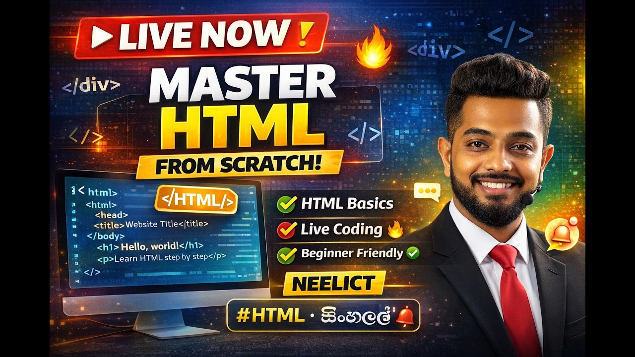 LIVE NOW: Master HTML from Scratch!