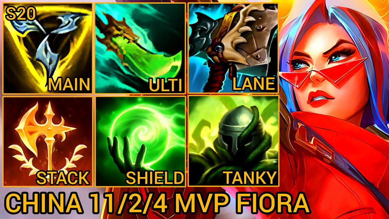 Fiora MVP Baron Lane S Rating 11/2/4 - China Wild Rift New Meta Build & Runes By Tiarty