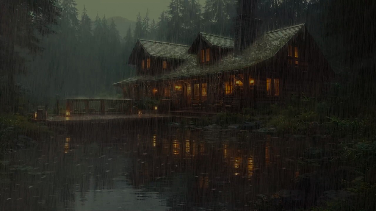 Fall Asleep Fast 🌩️ Gentle Rainstorm Deep in the Woods at Night